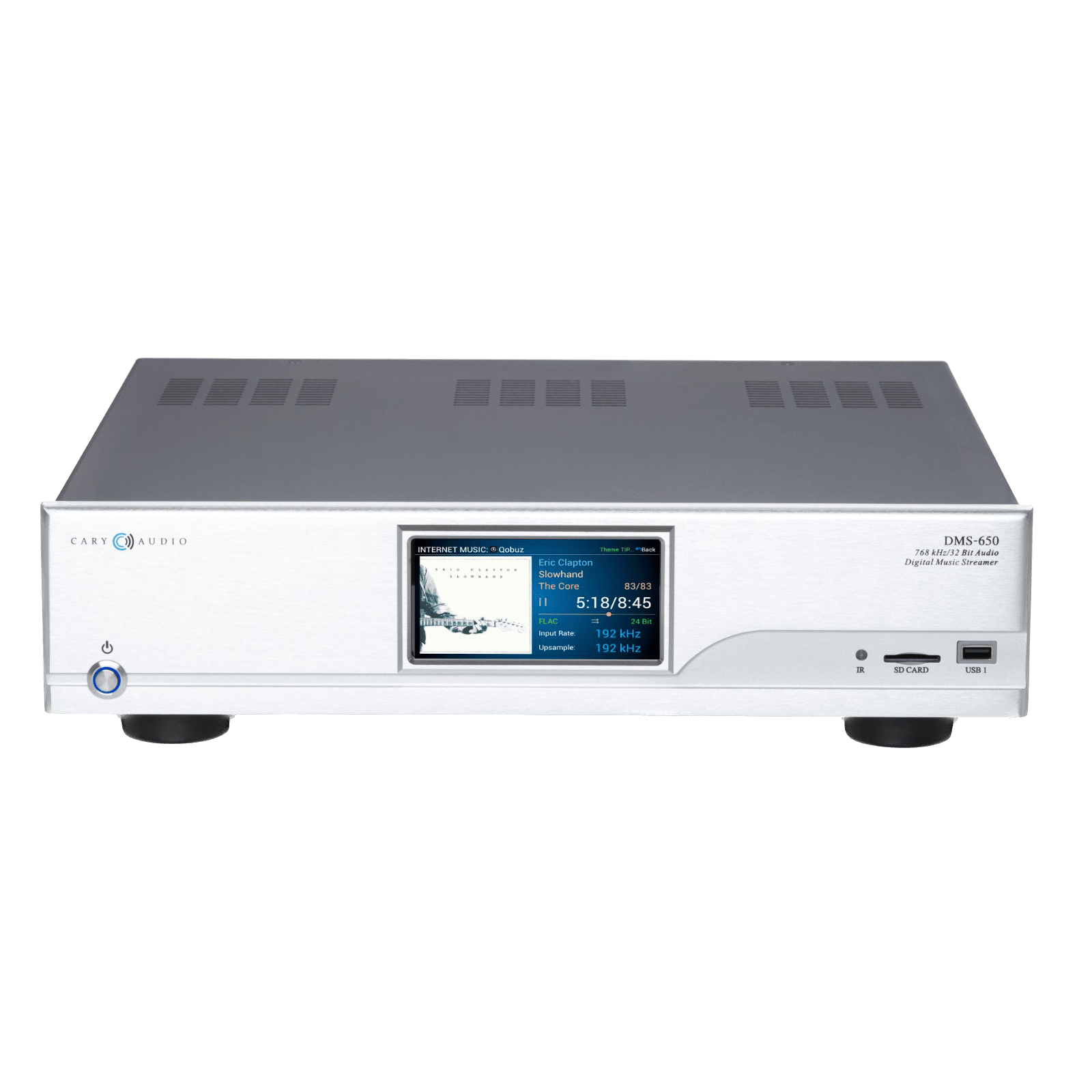 Cary Audio DMS-650 Network Streamer in Silver, front