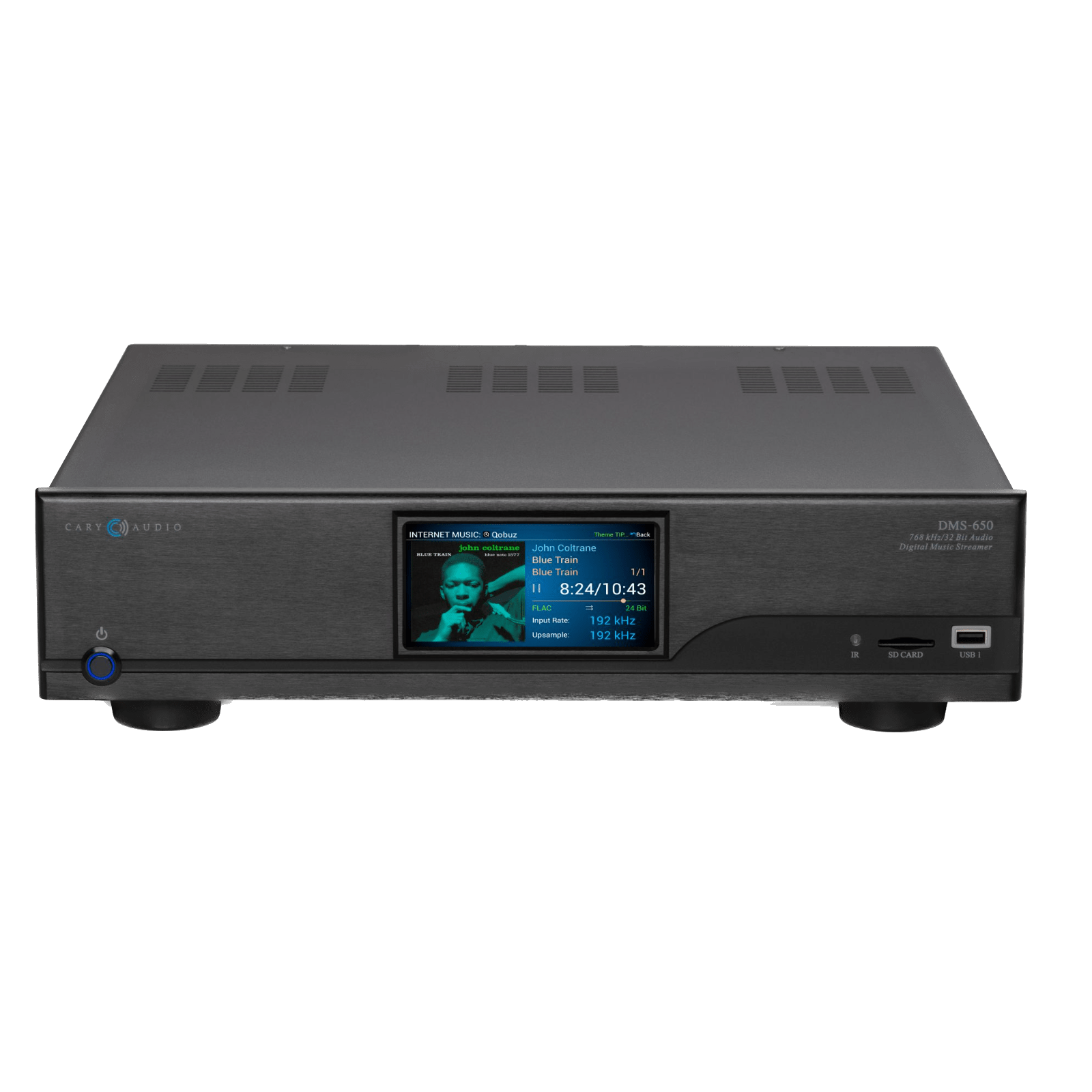 Cary Audio DMS-650 Network Streamer in Black, front