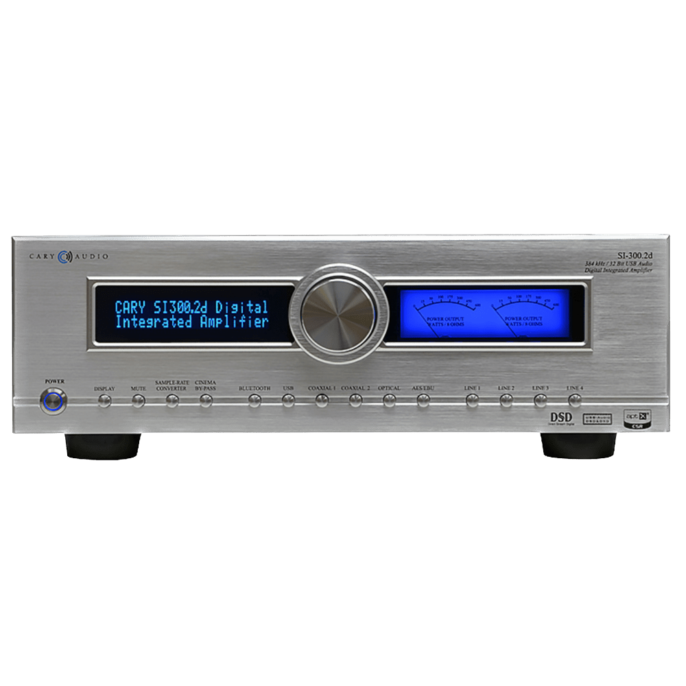 Cary Audio SI-300.2D Integrated Amplifier in Silver, front