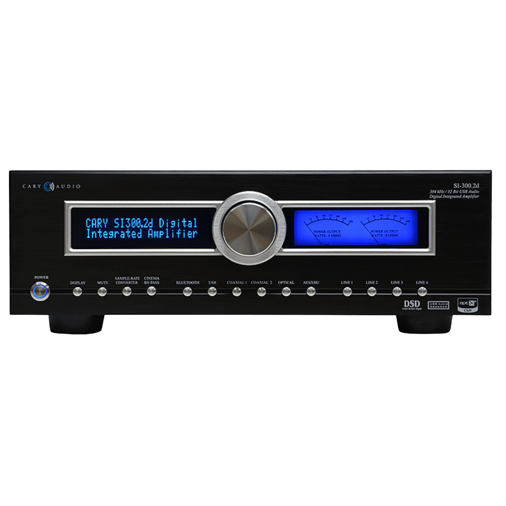 Cary Audio SI-300.2D Integrated Amplifier in Black, front