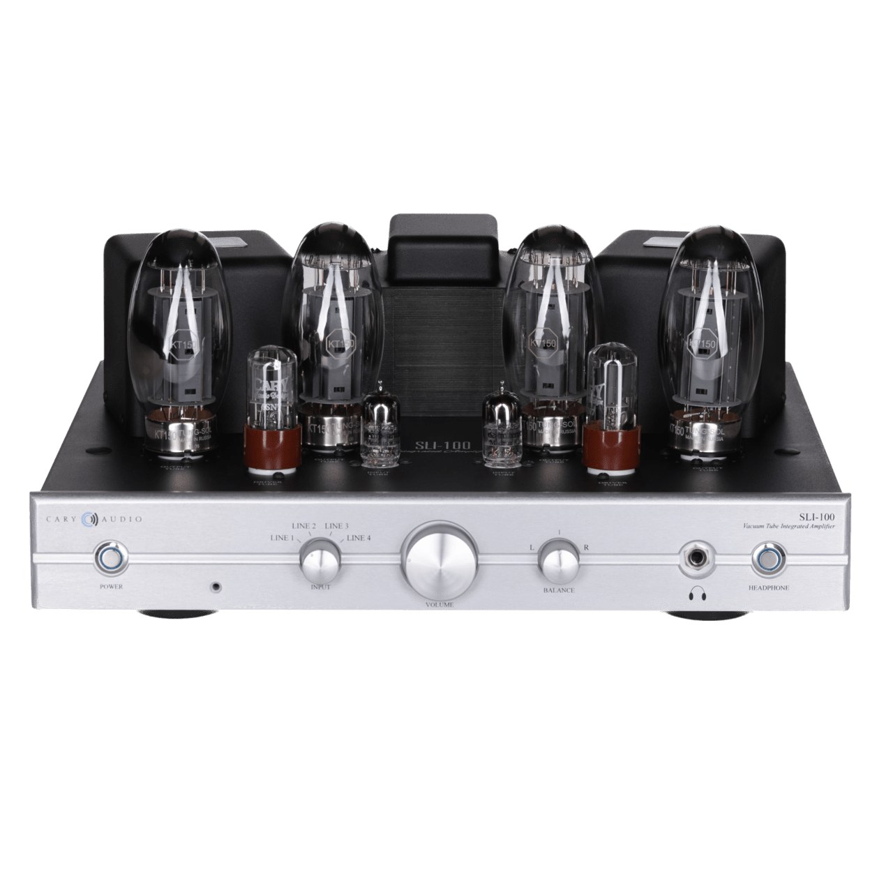 Cary Audio SLI-100 Integrated Amplifier in silver, front