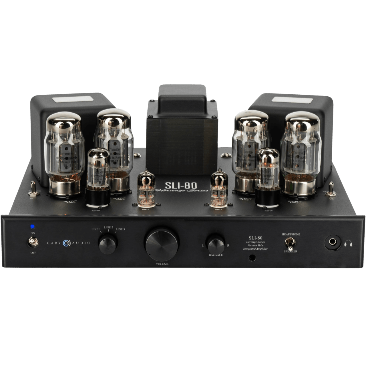Cary Audio SLI-80HS Integrated Amplifier in Black, front
