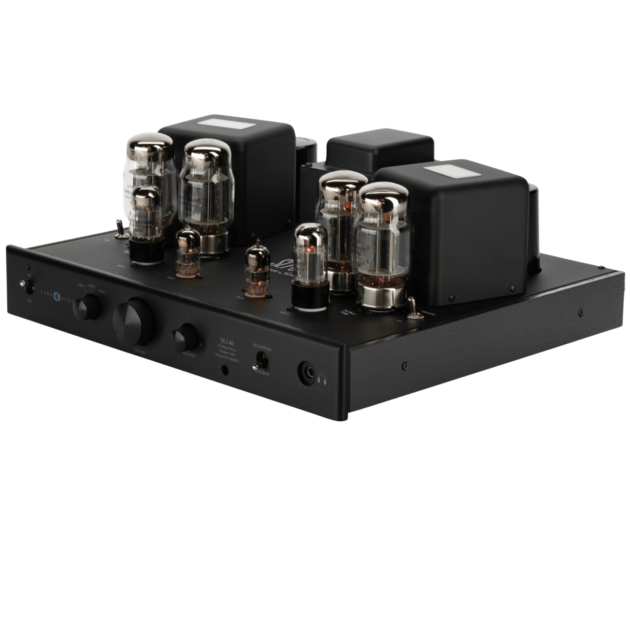 Cary Audio SLI-80HS Integrated Amplifier in Black, front