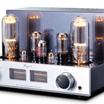 Cayin Jazz 100 Vacuum Tube Amplifier in Black, angled imaged