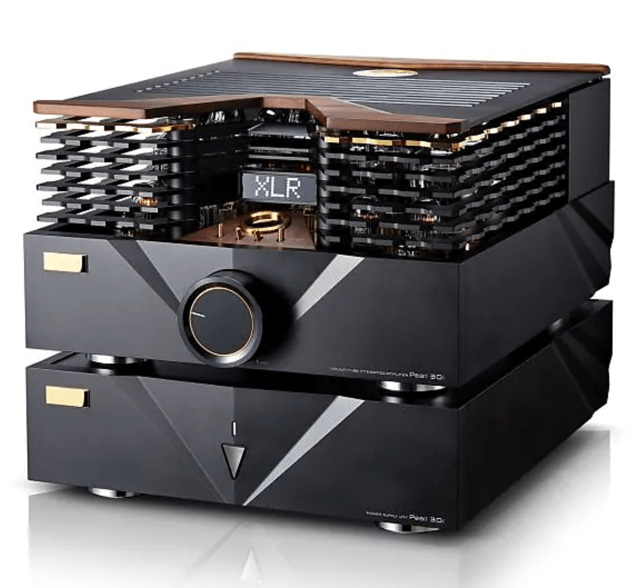 Cayin Pearl 30i 30th Anniversary Tube Amplifier, angled view