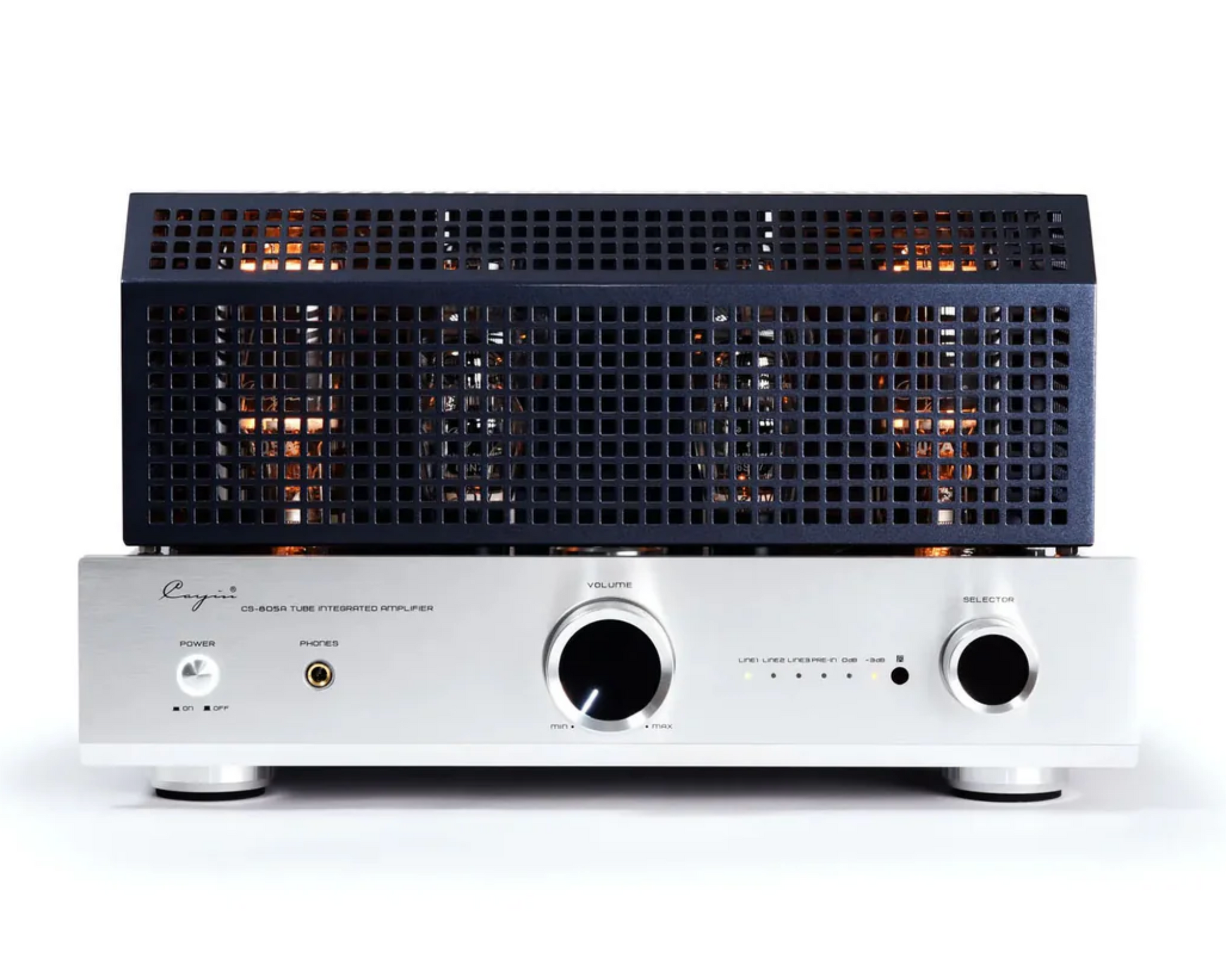 Cayin VaCayin CS-805A SET Integrated Valve Amplifier in Silver, with cage