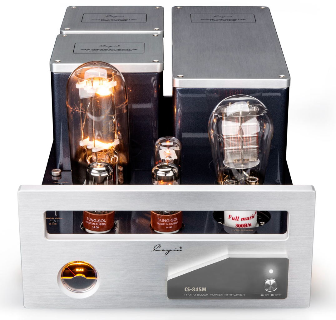 Cayin CS-845M Class A Mono Block Valve Power Amplifier, front
