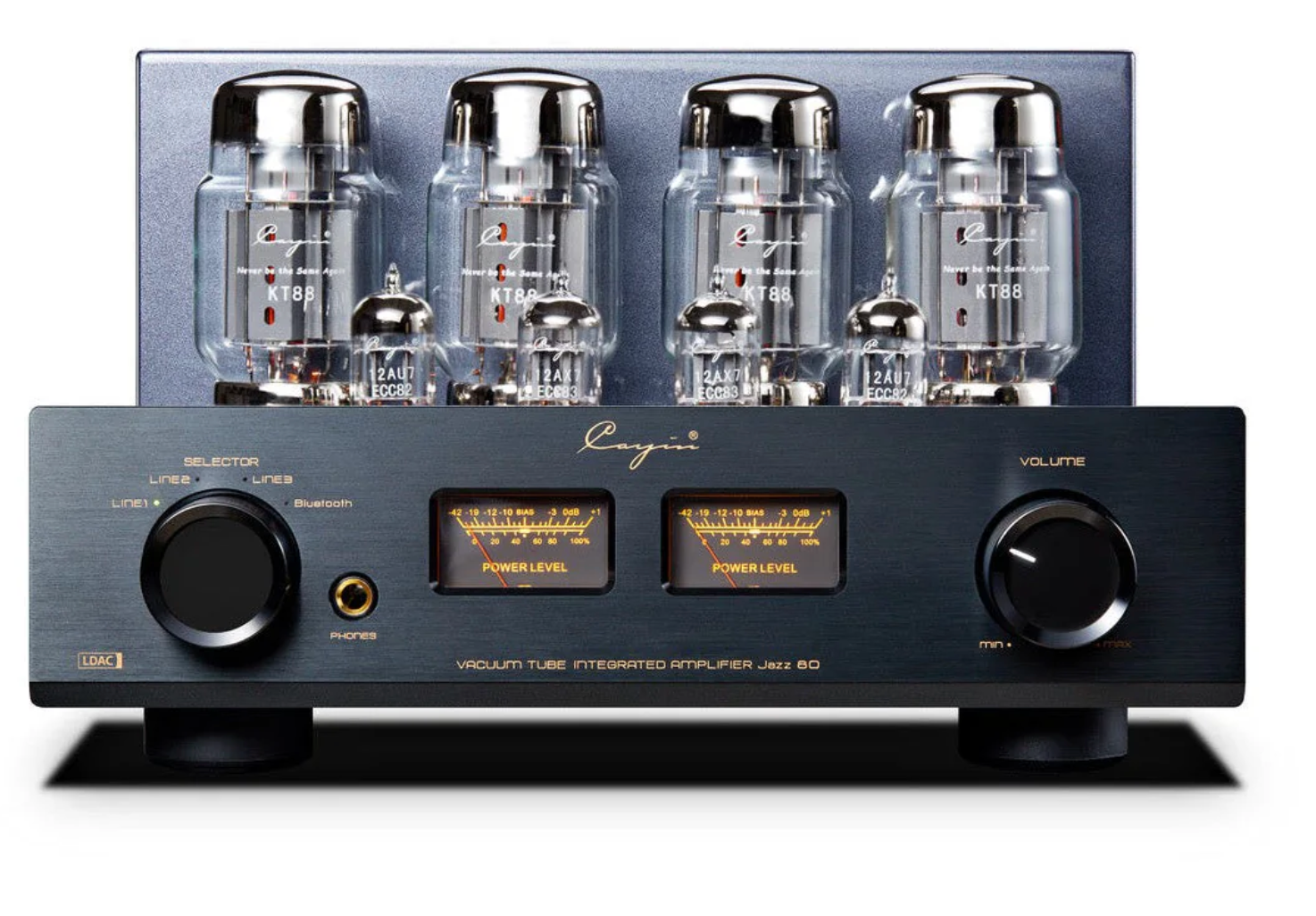 Cayin Jazz 80 Bluetooth Tube Integrated Amplifier in black, front