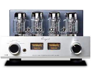Cayin Jazz 80 Bluetooth Tube Integrated Amplifier in Silver, front