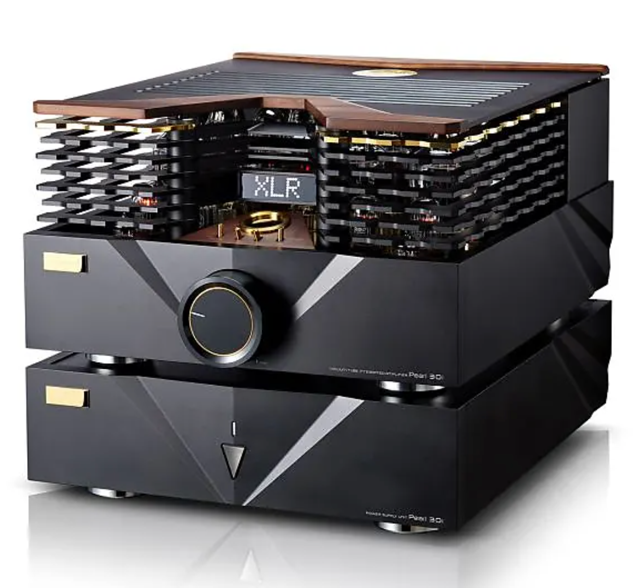 Cayin Pearl 30i 30th Anniversary Tube Amplifier, angled view