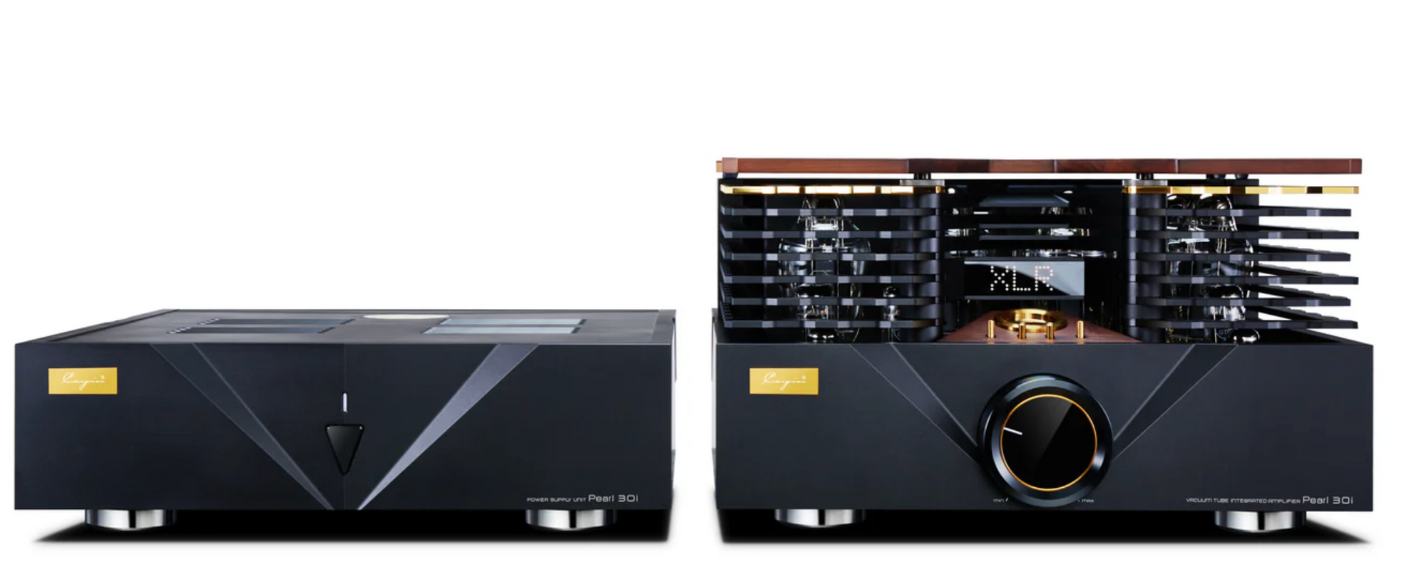 Cayin Pearl 30i 30th Anniversary Tube Amplifier, side by side