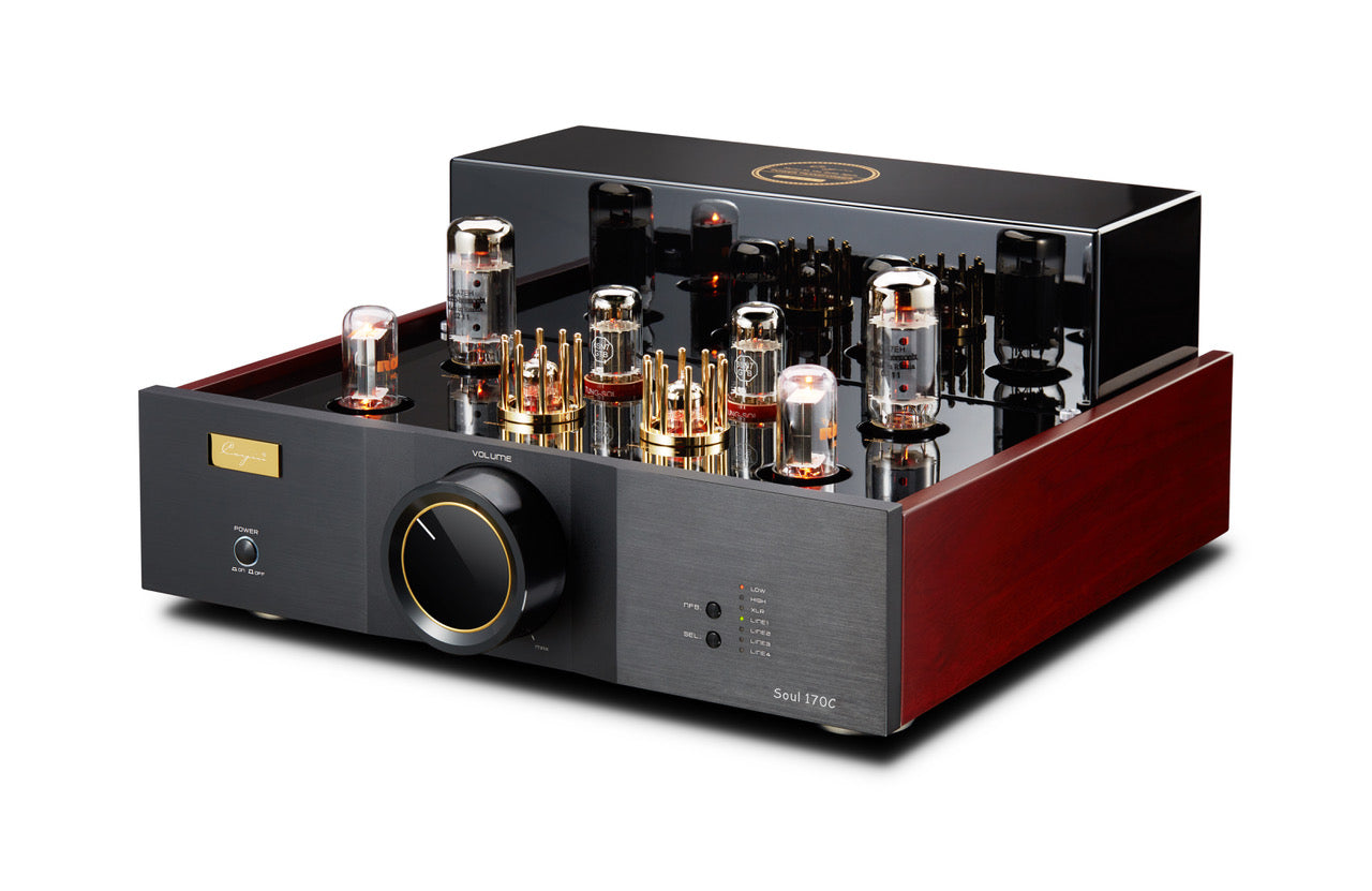 Cayin Soul 170C Class A NFB Pre Amplifier, angled without grille