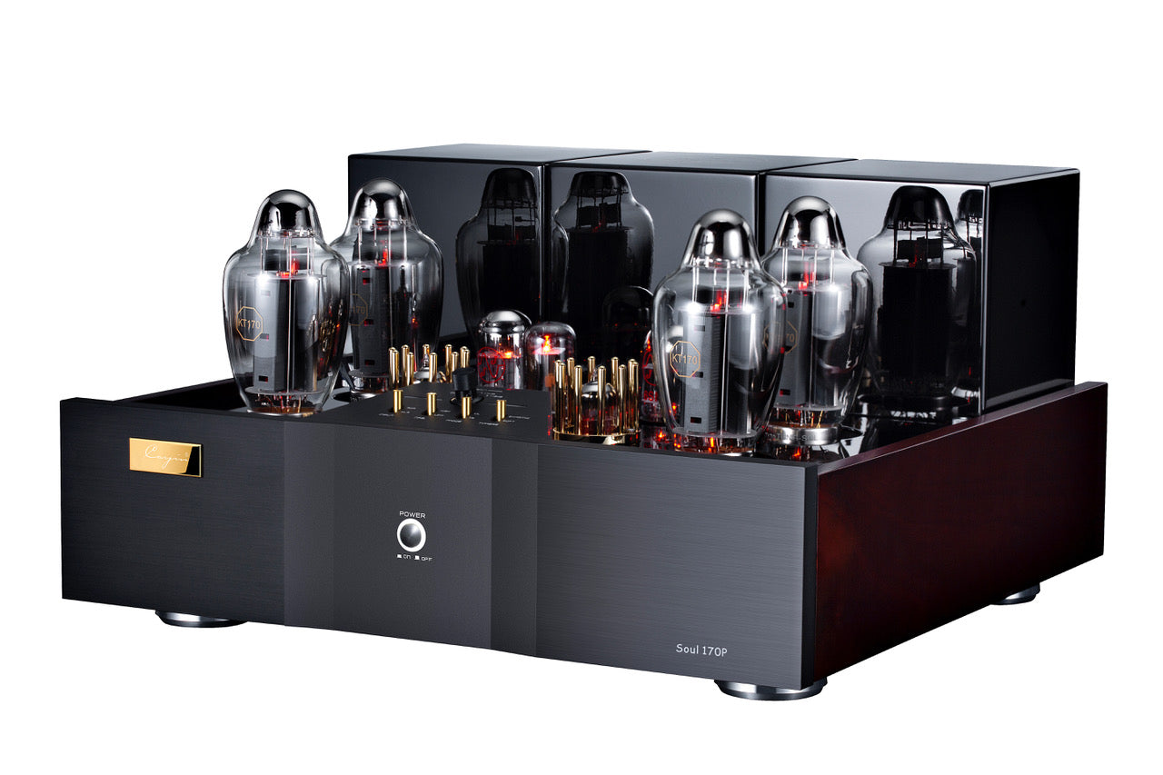 Cayin Soul 170P Class A Power Amplifier angled without grille