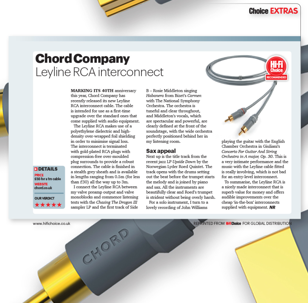 Chord Leyline 2RCA – 2RCA Interconnect promo