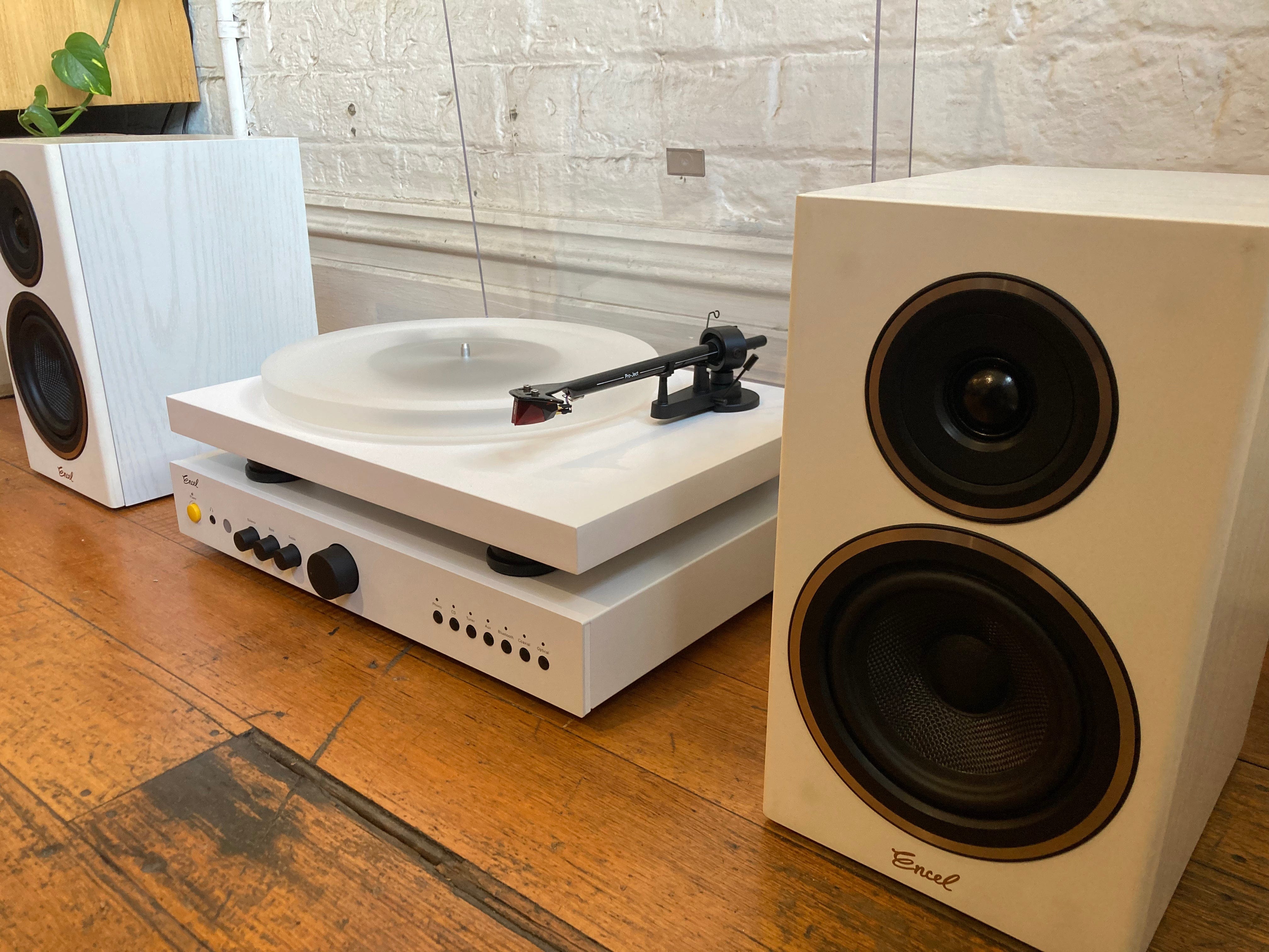 Combo Audio Bundles Excuse Me, Does it Come In White Turntable Pack