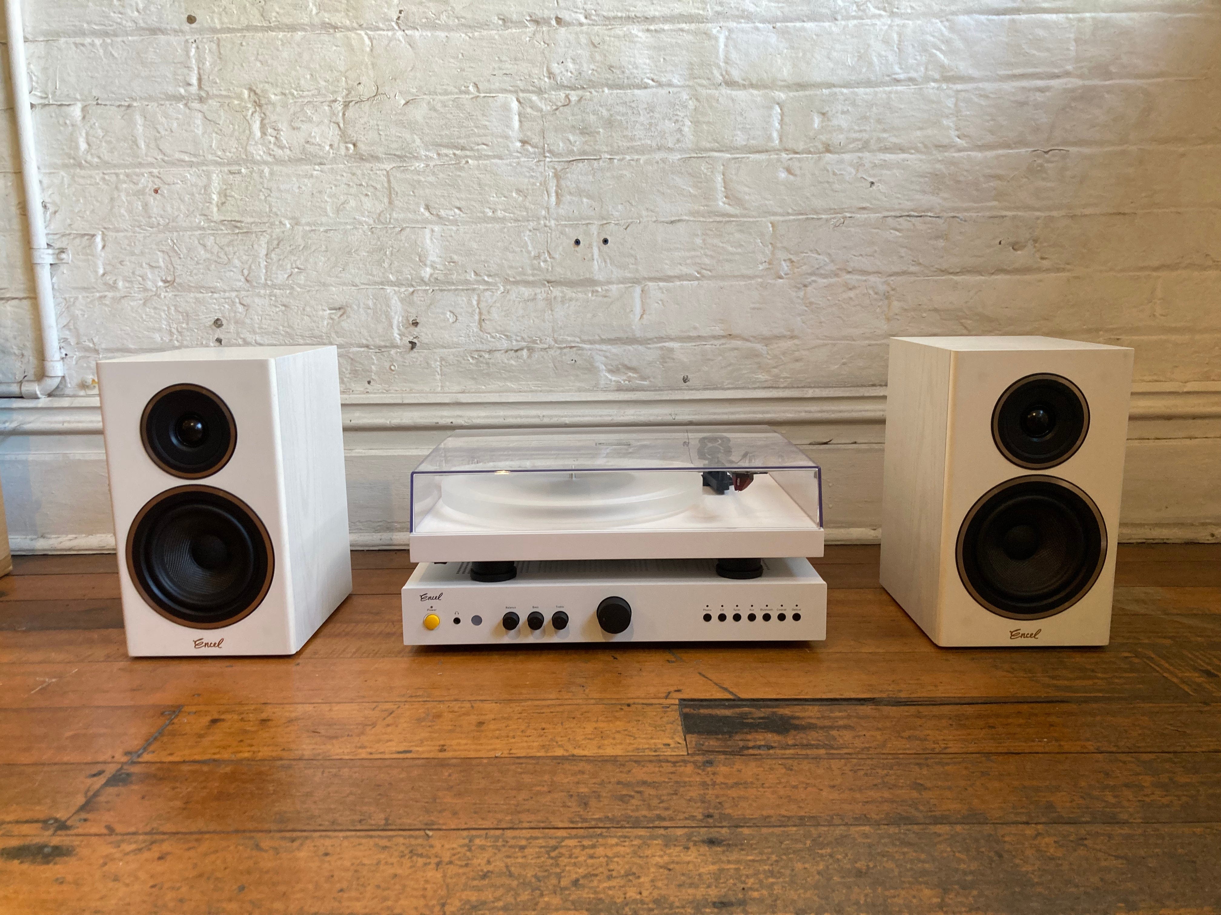 Combo Audio Bundles Excuse Me, Does it Come In White Turntable Pack