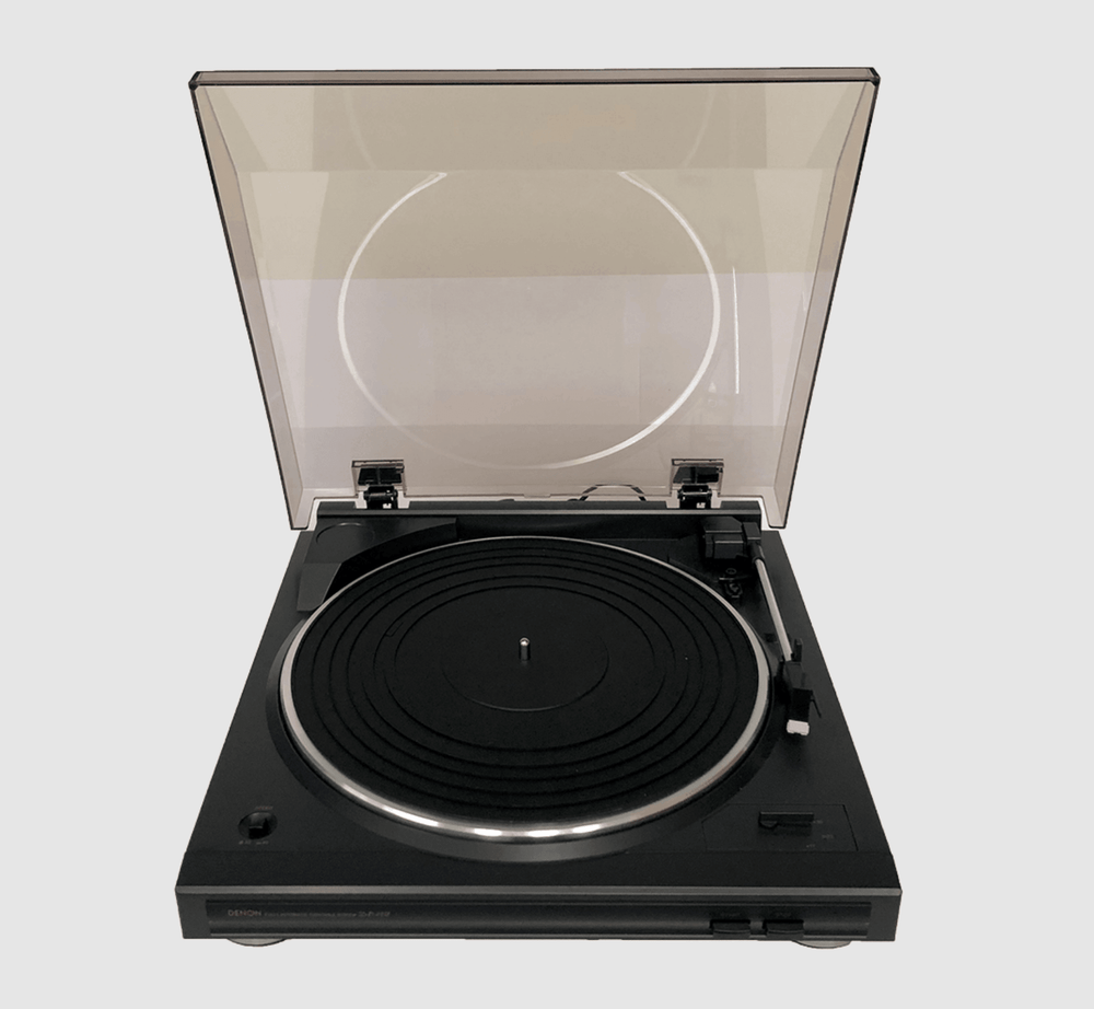 Denon DP-29 FA/FE Fully Automatic Turntable, with dustcover open