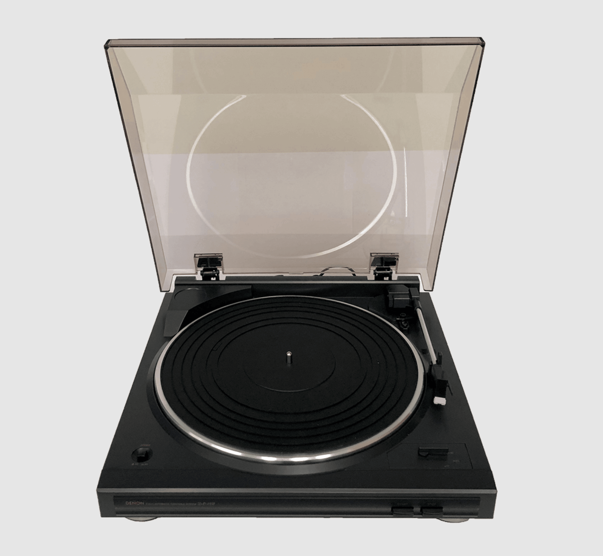 Denon DP-29 FA/FE Fully Automatic Turntable, with dustcover open