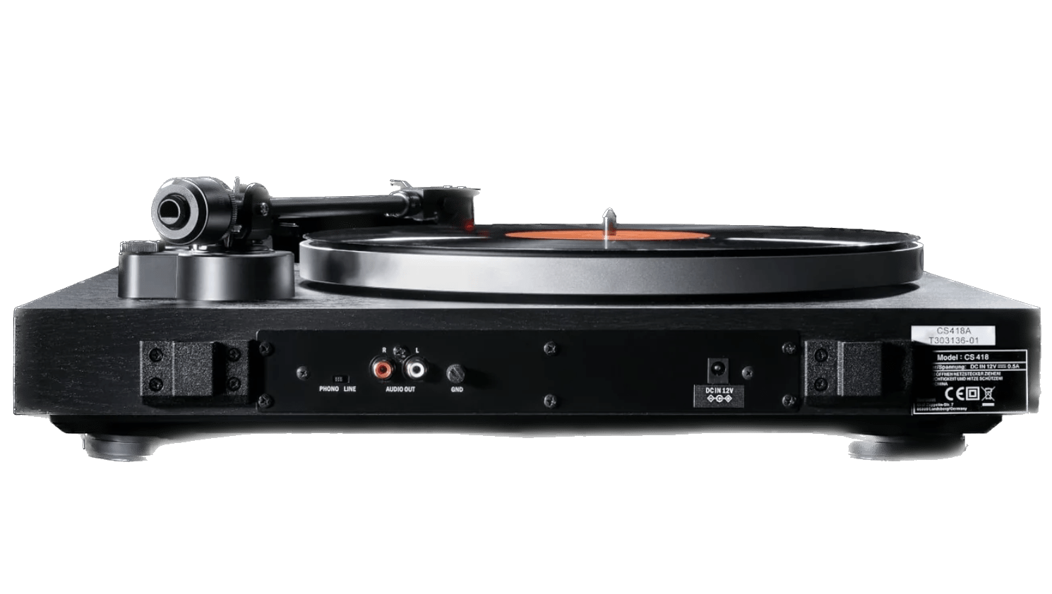 Dual CS-418 Manual Turntable, rear of unit