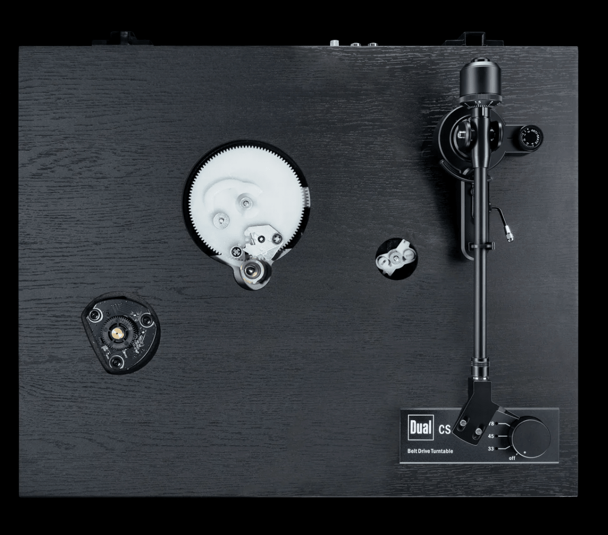 Dual CS-418 Manual Turntable under the platter