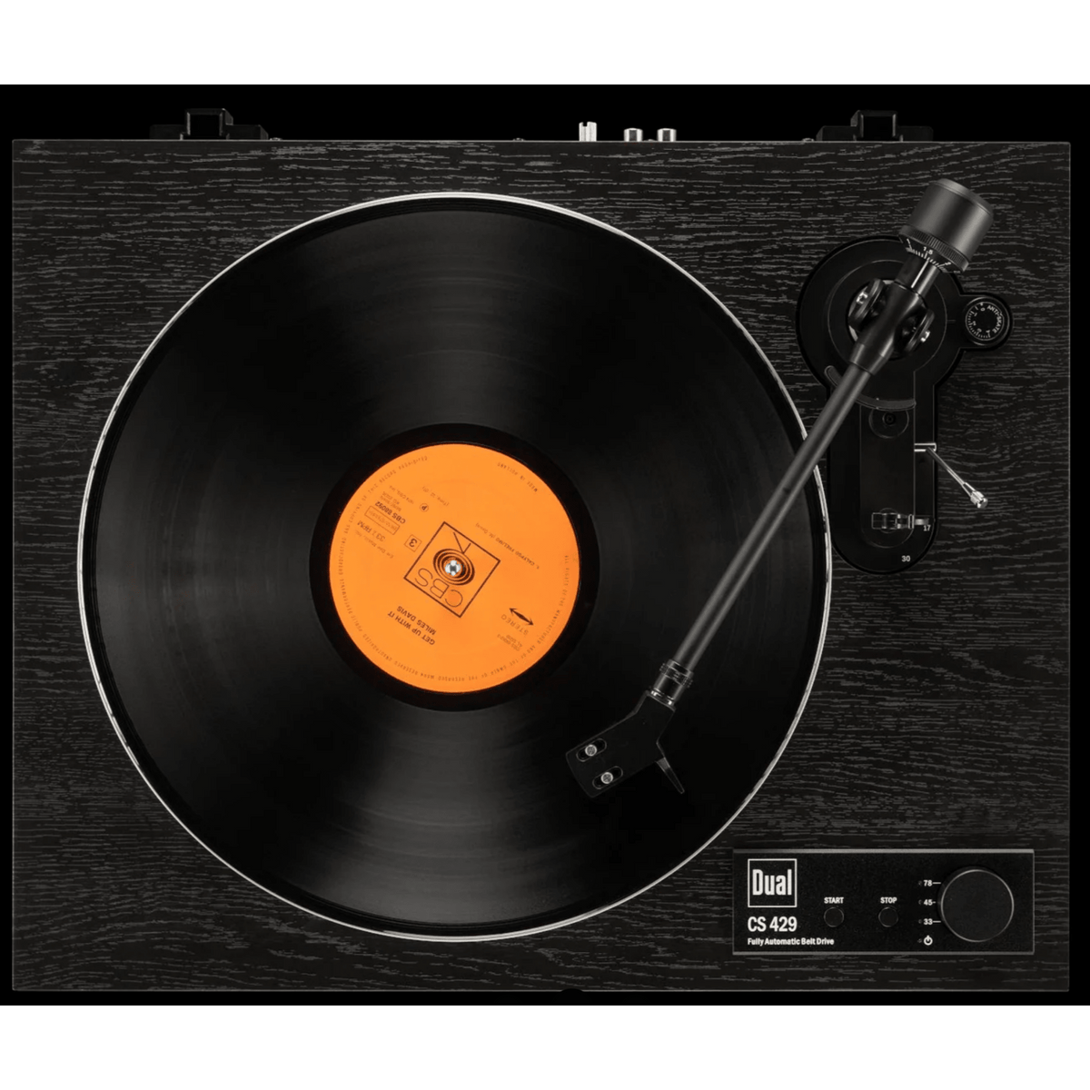 Dual CS-429 Automatic Turntable in Blackwood overhead view