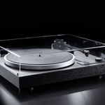 Dual CS-518 Manual Turntable in Blackwood with dustcover on