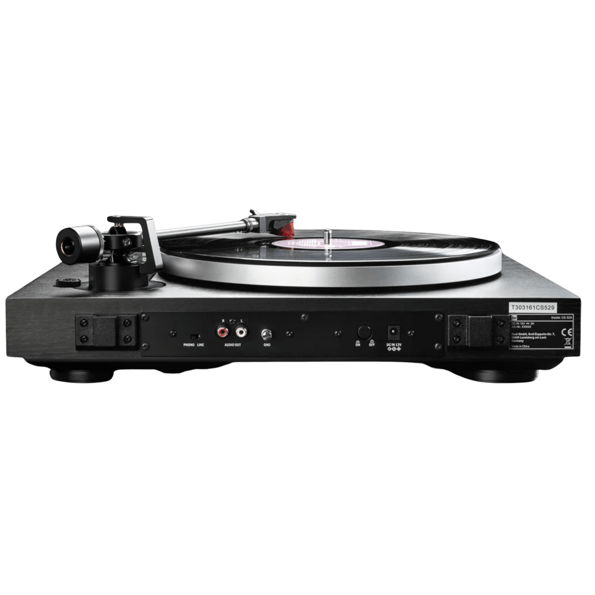 Dual CS-529 BT Automatic Turntable in Blackwood, rear