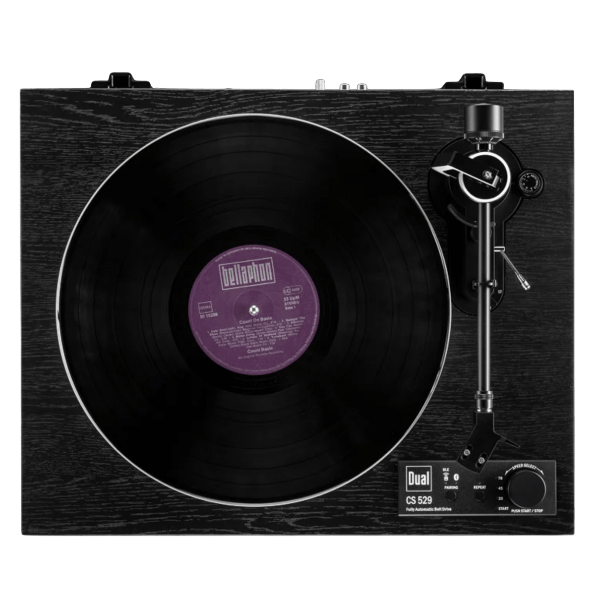 Dual CS-529 BT Automatic Turntable in Blackwood, overhead
