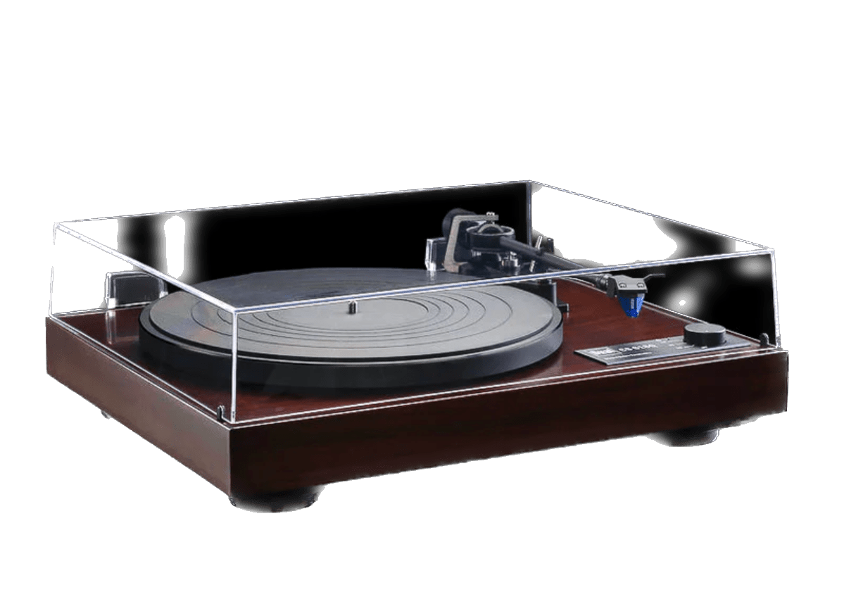 Dual CS-618Q Semi-Automatic Turntable in Walnut with Dustcover down
