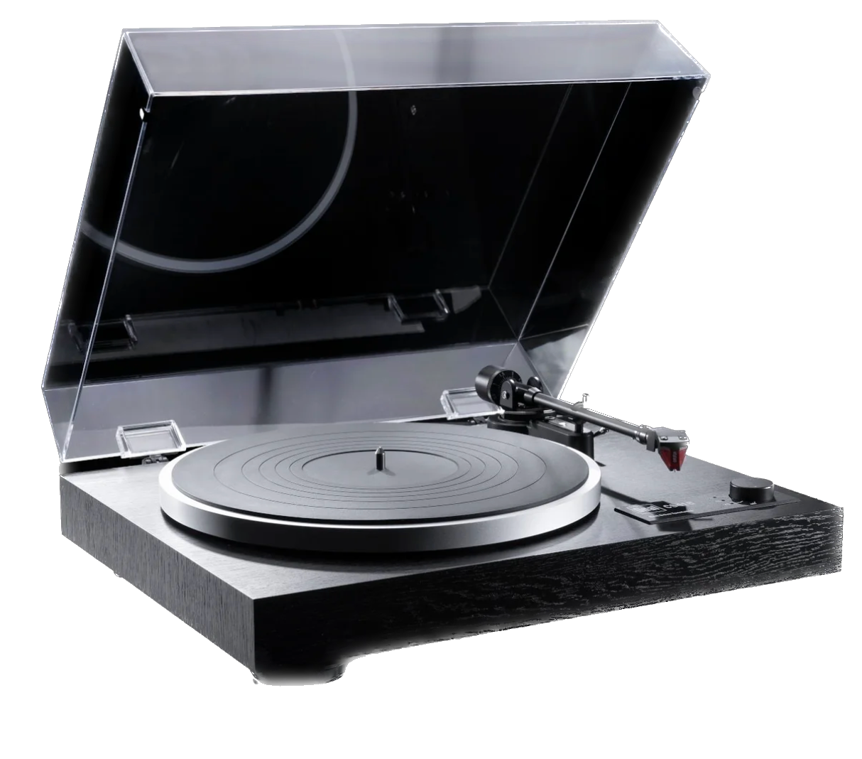 Dual CS-418 Manual Turntable with dustcover lifted