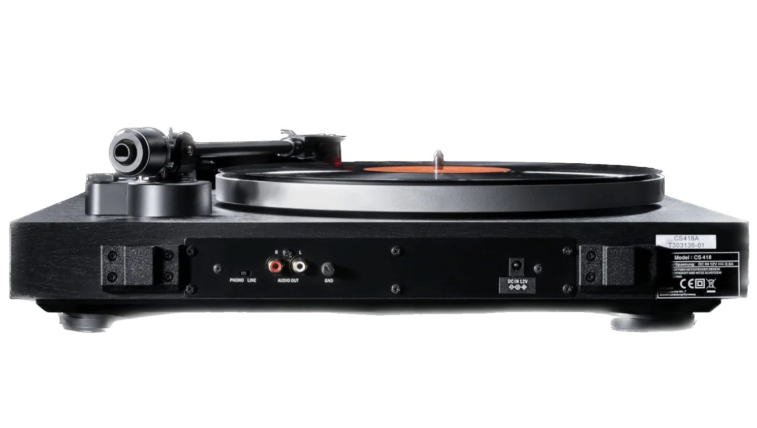 Dual CS-418 Manual Turntable, rear of unit