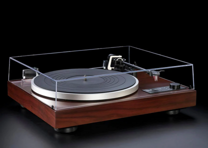 Dual CS-518 Manual Turntable in Walnut with dustcover down
