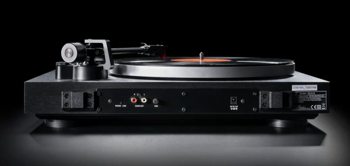 Dual CS-518 Manual Turntable in Blackwood rear