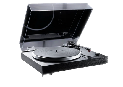 Dual CS-518 Manual Turntable in Blackwood with dustcover up