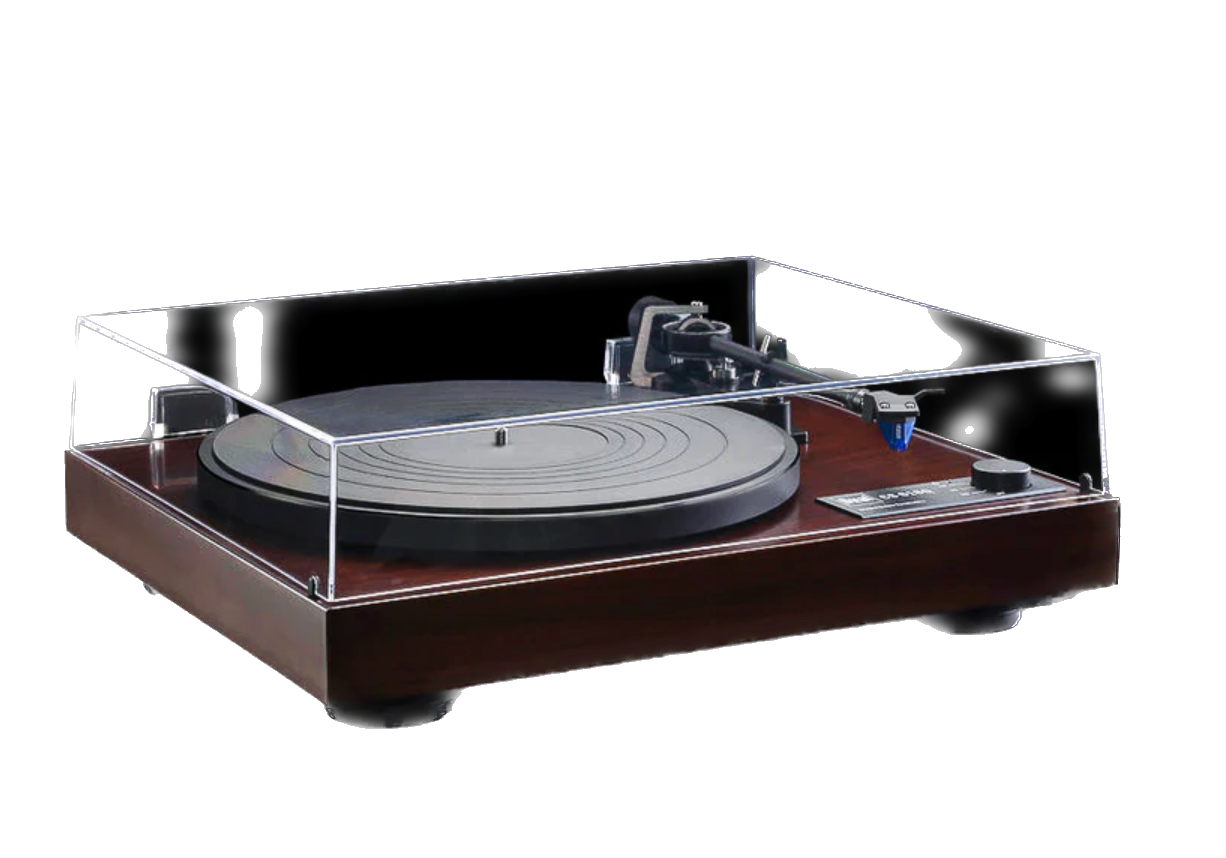 Dual CS-618Q Semi-Automatic Turntable in Walnut with Dustcover down