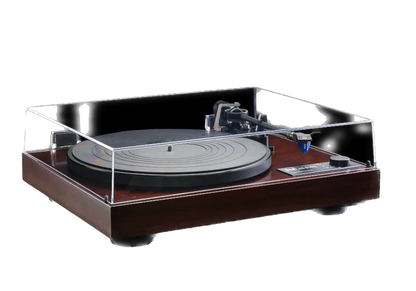 Dual CS-618Q Semi-Automatic Turntable in Walnut with Dustcover down
