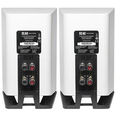 Elac Carina BS 243.4 Bookshelf Speakers white back no grille