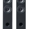 Elipson Horus 11F BT Active Floorstanding Speakers in Black, front no grille