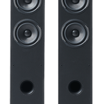 Elipson Horus 11F BT Active Floorstanding Speakers in Black, front no grille