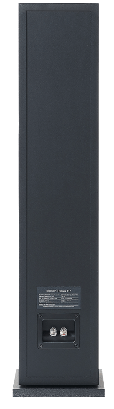 Elipson Horus 11F BT Active Floorstanding Speakers in Black, individual speaker, back