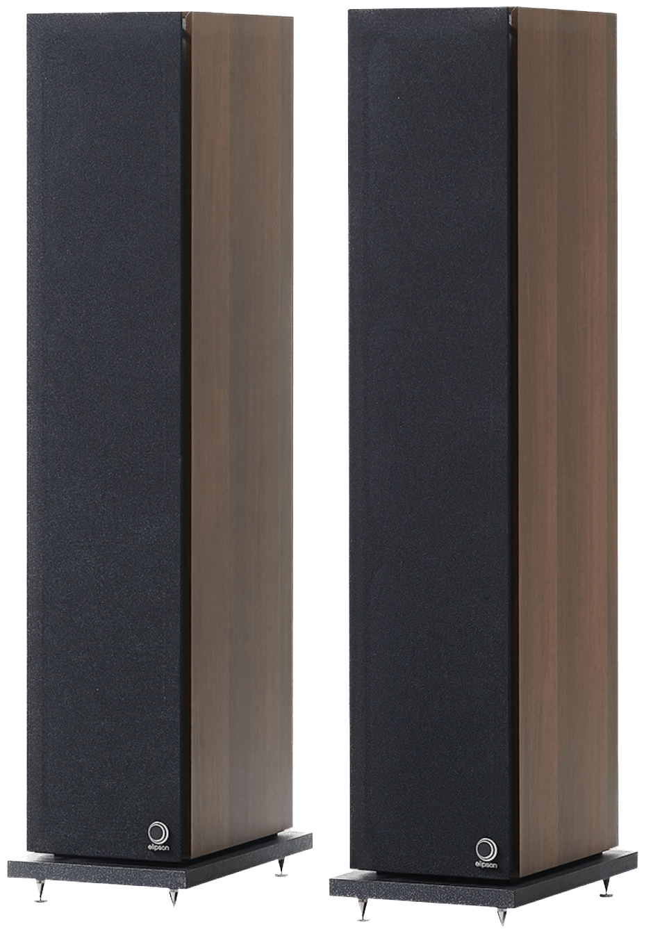 Elipson Horus 11F BT Active Floorstanding Speakers in Walnut with grilles