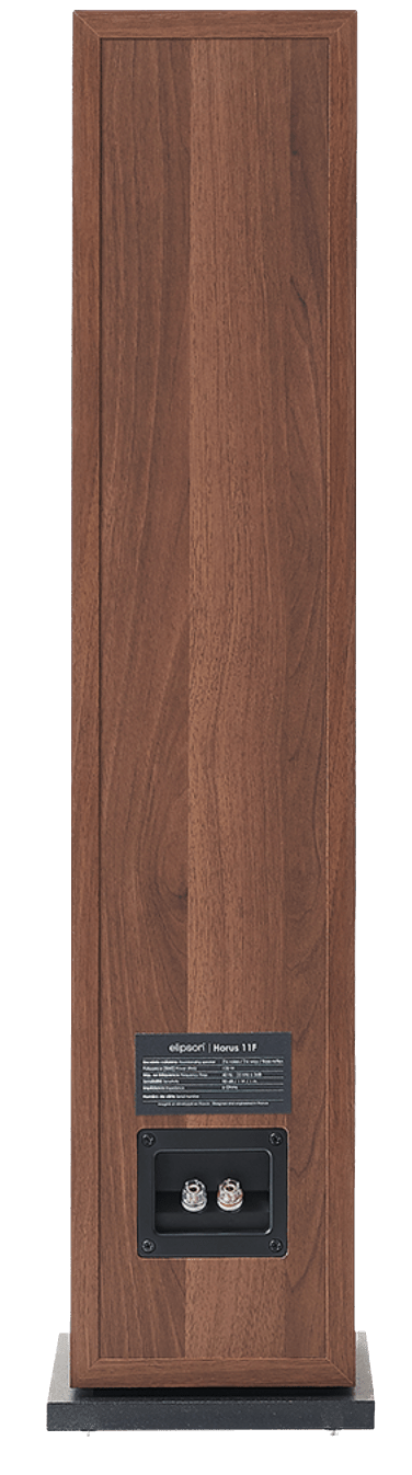 Elipson Horus 11F BT Active Floorstanding Speakers in Walnut, back of speaker
