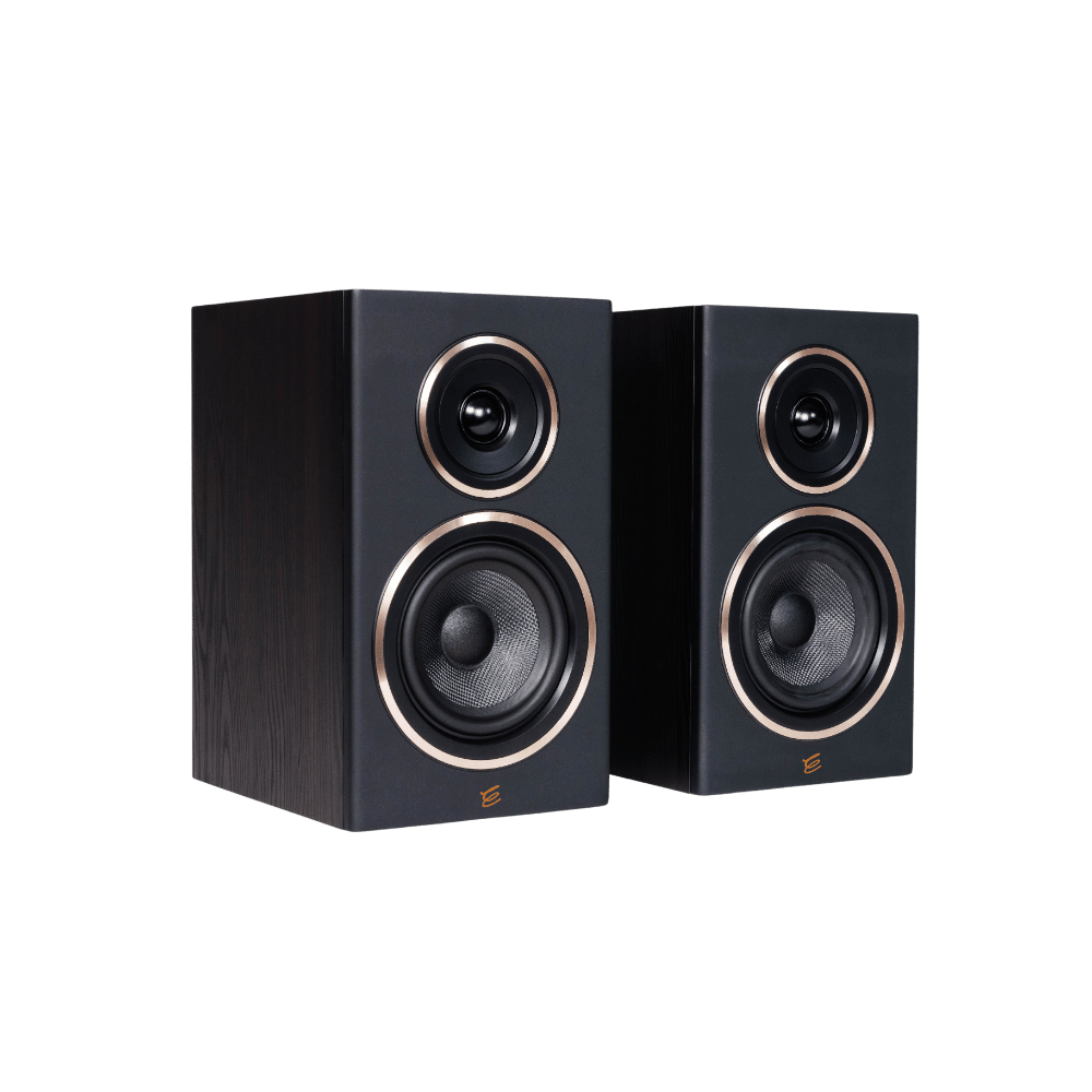 Encel Gelati Bookshelf Speakers in Birch Black without grilles