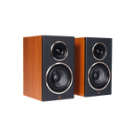 Encel Gelati Bookshelf Speakers in Caramel Walnut without Grilles