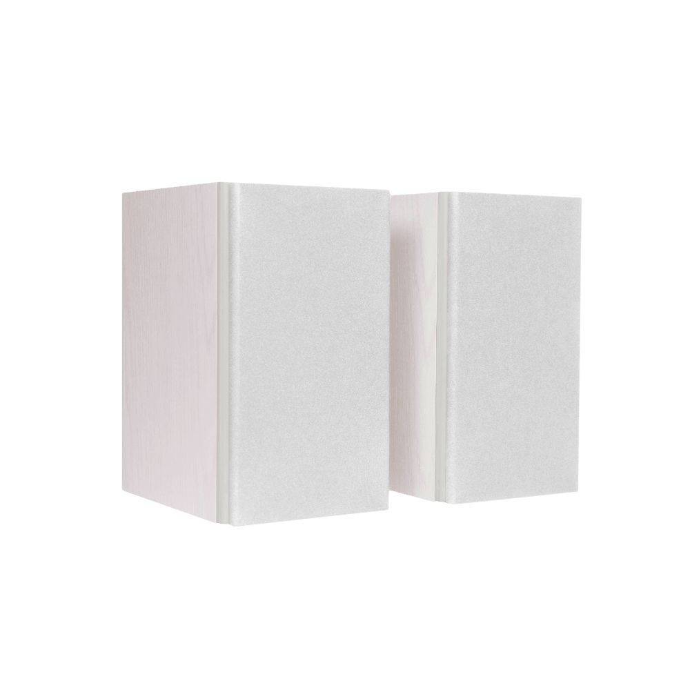 Encel Gelati Bookshelf Speakers in Vanilla White with white grilles