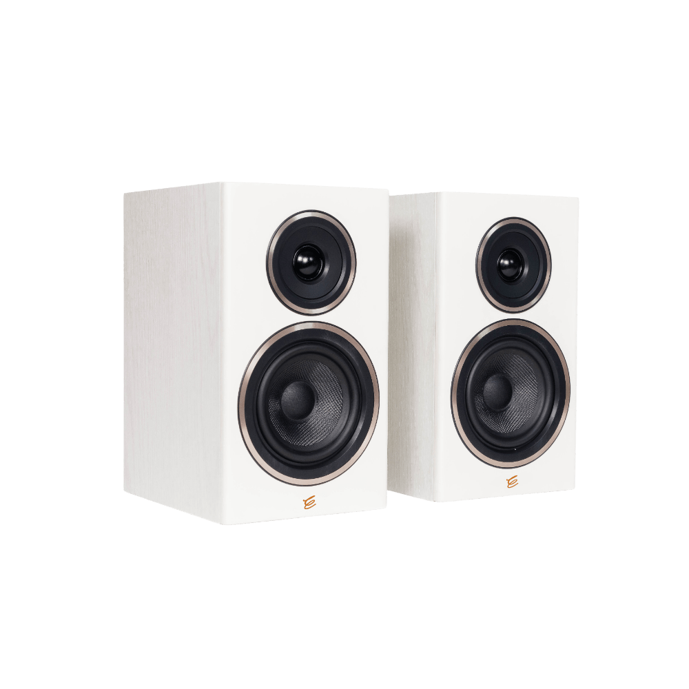Encel Gelati Bookshelf Speakers in Vanilla White without grilles