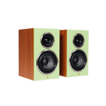 Encel Gelati Bookshelf Speakers in Walnut Pistachio without Grilles