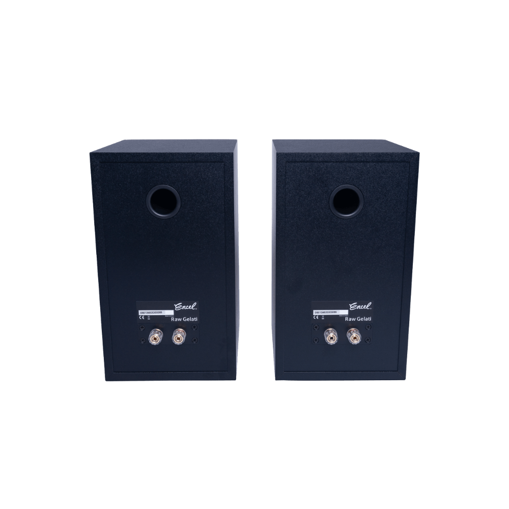 Encel Raw Gelati Bookshelf Speakers, back