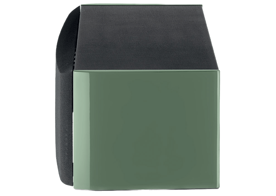 Focal Aria EVO X Centre Speaker in Moss Green, profile with grille