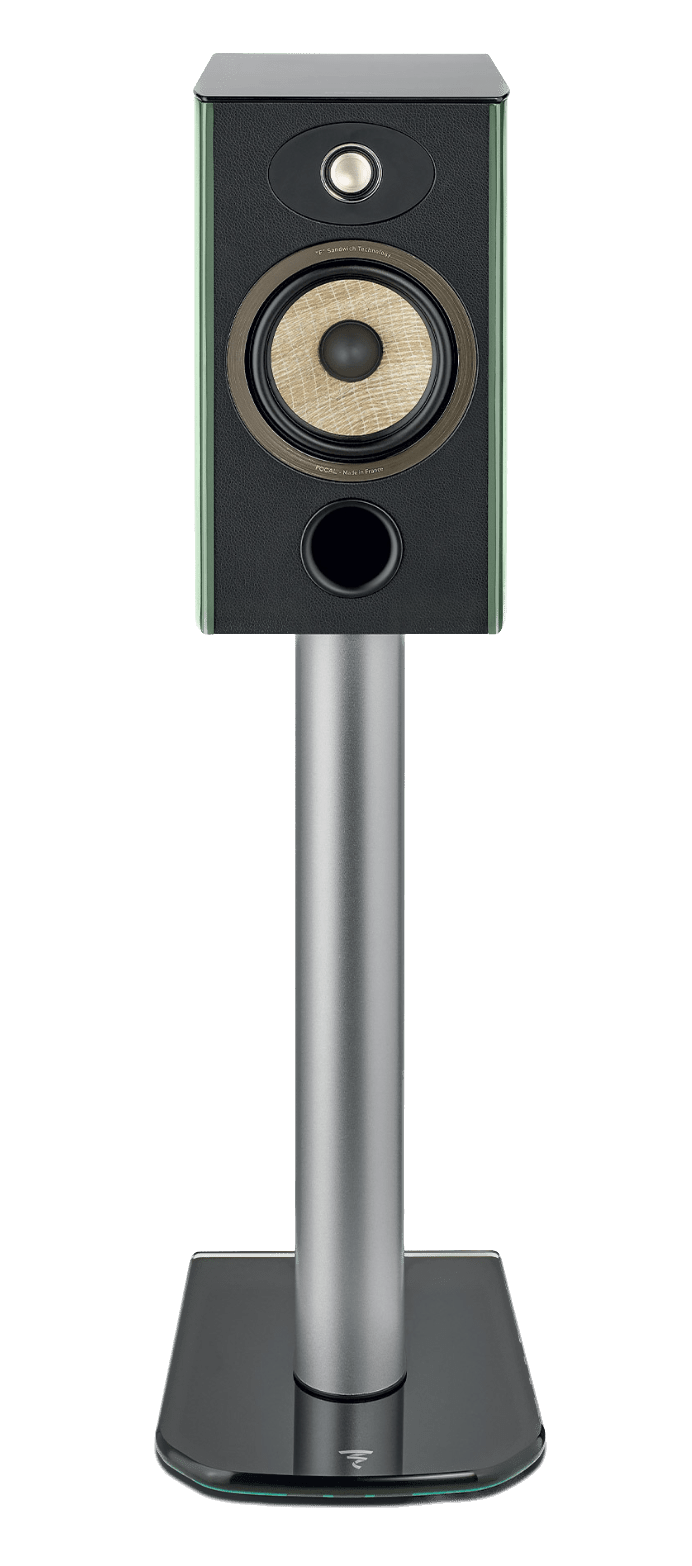 Focal Aria EVO X N° 1 Bookshelf Speaker air in Moss Green, on stand, sold separately